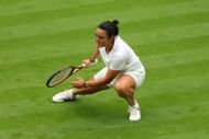Ons Jabeur practicing ahead of the Championships.